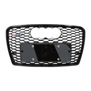 RS7 front bumper grille Car accessories black style for Audi A7 center honeycomb grill 2009-2015